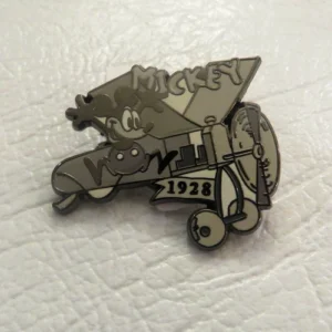 Disney Plane Crazy Black and White Mickey Mouse Airplane Store Pin