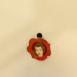 Disney Rose Flower Belle Princess Beauty and the Beast Hidden Mickey Pin