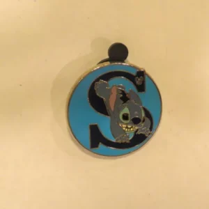 Disney Stitch Letter S Alphabet Hidden Mickey Pin