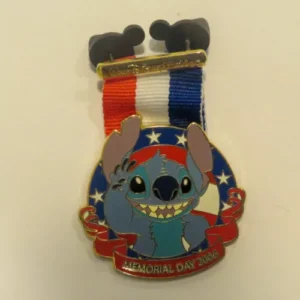 Disney Stitch Memorial Day Badge Pin