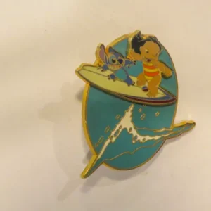 Disney Lilo and Stitch Surfboard Wave Moveable Pin