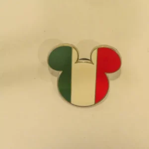 Disney Italy Italian Flag Mickey Head Pin