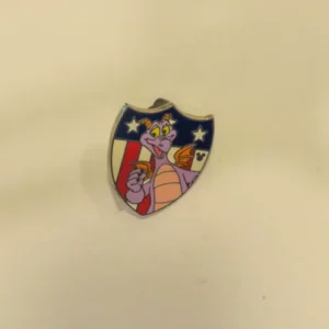 Disney Figment Shield Patriotic Hidden Mickey Pin