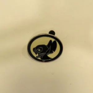 Disney Stich Black and White Portrait Hidden Mickey Pin