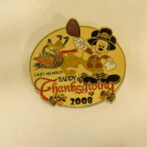 Disney Thanksgiving 2008 Pluto Mickey Turkey Pin