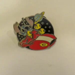 Disney Stitch Big Red Battleship with Planets Hidden Mickey Pin