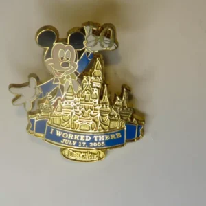 Disney DLR  Cast Member  I Worked There 50th Anniversary Mickey Pin