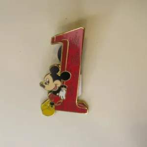 Disney Mickey Mouse with the Number 1 Pin
