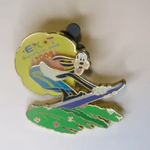 Disney Epcot Goofy Surfing Flower and Garden Pin