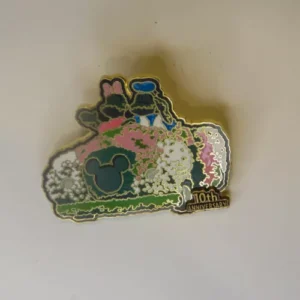 Disney Epcot Flower 10th Anniversary Donald & Daisy Annual Passholder Pin