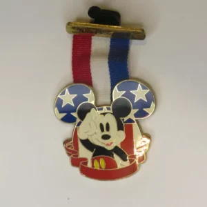 Walt Disney World Patriotic Mickey Mouse Head Ribbon Medal 2007