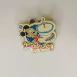 Disney World Happy Birthday 2005 Pin -mickey Mouse 3d Cake ,candle And