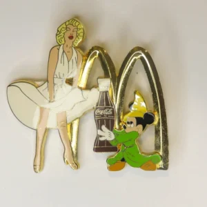 Disney pin 1984 Marilyn Monroe Sorcerer Mickey McDonalds Coke Coca Cola