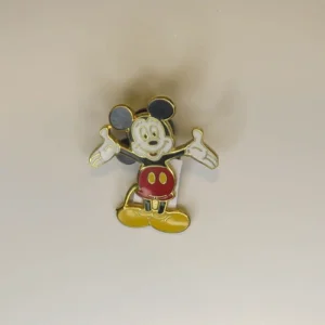 Disney Mickey Mouse Tac Pin 1.25" Vintage Small Smiling Signed Enamel