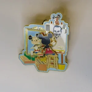 DISNEY DLR WDW NORMAN ROCKWELL SPOOF MICKEY PAINTING SELF PORTRAIT EASEL PIN