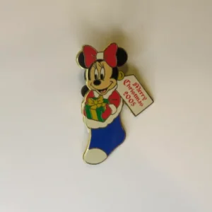 Disney Wdw Merry Christmas Pin Pursuit 2005 Minnie Mouse Stocking Le