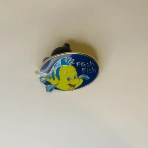Disney Wdw Cast Lanyard Fresh Fish Flounder Little Mermaid Pin