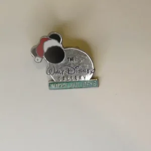 Vintage The Walt Disney Gallery Happy Holidays Pin 3448 Micky Mouse Santa Hat