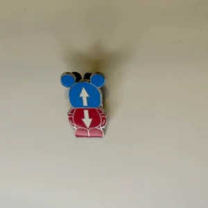 Blue and Red Up and Down Arrows Vinylmation Lanyard Pin. Disney Trading Pin.