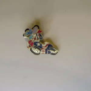 2005 Disney Pin Stitch Riding Motorcycle Knievel Patriotic Rare 6226