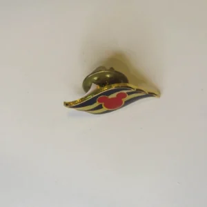 Disney Red White and Blue Enamel Pin Wave with Mickey Head