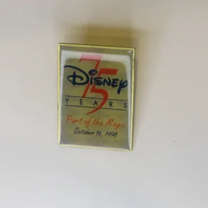 Disney 75 Years Part Of The Magic October 16, 1998 Pinback Button