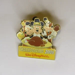 Disney    Thanksgiving 2006 Mickey, Minnie and Goofy Pin