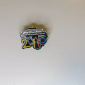 Walt Disney World Pin 2000 Millennium Celebration Y2K Year Yellow Red Blue Green