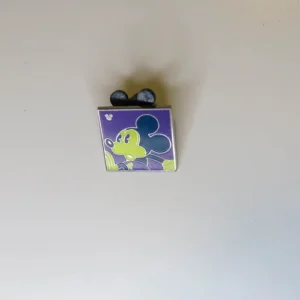 Disney Pin Hidden Mickey Collection Neon Square Mickey Mouse Purple
