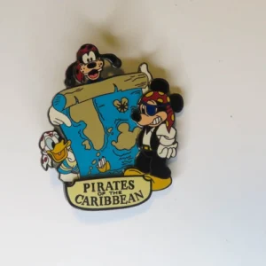 Disney Dl Pirates Of The Caribbean Treasure Map Mickey Mouse Goofy &