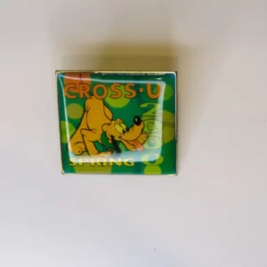 Disney  Trading  Pluto Spring 2000 CrossU Cast Members Easter Vintage Square Pin