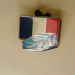 Disney   pixar Cars 2 Lightning McQueen Raoul Caroule French flag Lot #6164 Pin