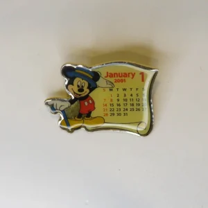 Disney   Tokyo  Resort Mickey January Calendar 2001 Pin