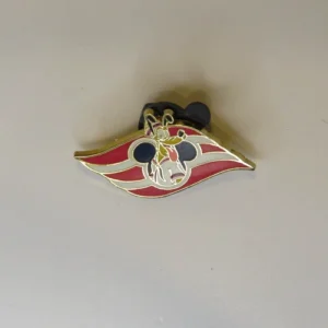 Disney  Cruise Line DCL 2008   Sailor Minnie Mouse Wave Logo Flag #62429 Pin