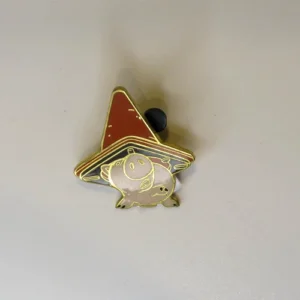 Disney  Pixar Hamm Hiding Under Orange Traffic Cone Toy Story Pig Core  Pin