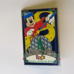 Disney  2001 EpcotHolidays Around The World Mickey Sorcerer  Spaceship Earth Pin
