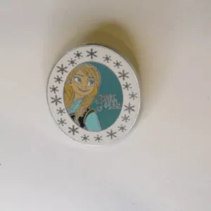 Disney  2013 HKDL Anna Frozen Booster Collection Oval Snowflakes  Pin