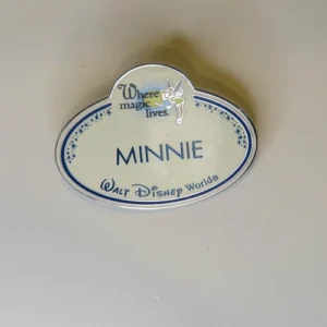 Disney  Wdw Cast Name Badge Where Magic Lives Minnie Mouse  Pin