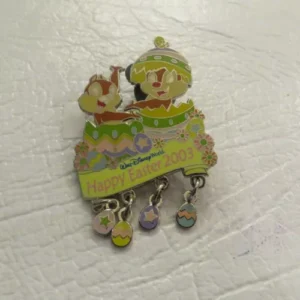 Disney Chip and Dale Happy Easter 2003 Dangle Easter Eggs Pin