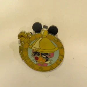 Disney Door Mouse Alice in Wonderland Clock Hidden Mickey Pin