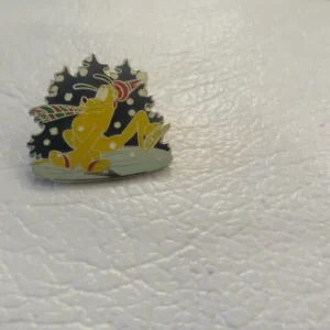 Disney Pluto Ice Skating Hidden Mickey Pin