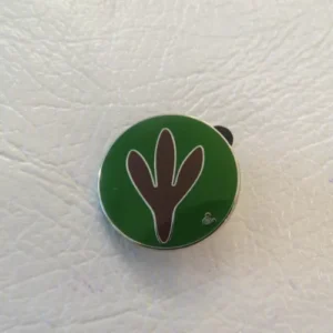 Disney Green Circle Chicken Foot Print Hidden Mickey Pin