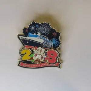Disney Chaip And Dale Disney Cruise Line DCL 2008 Logo Pin Sailors Pin Fireworks