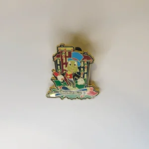 DISNEY PIN ~ PINOCCHIO ~ JIMINY CRICKET ~ FINGER POINTING ~ UMBRELLA ~ 2002