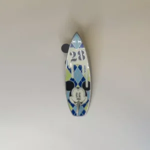 Disney Pin 69739 Mickey Mouse Surfboard Plaid Argyle 3d Fin Mm 28