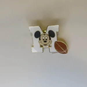 Disney Mickey Mouse Letterman "M" Football Pin- NEW!