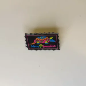1990's Downtown Disney World NEON ARMADILLO Pleasure Island Night Club Key Ring