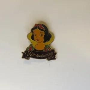 Snow White Golden & Enamel 50TH Anniversary Brooch by Disney