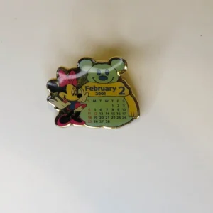 Disney Pin 3842 Minnie Mouse February 2001 Calendar Tokyo Disneyland