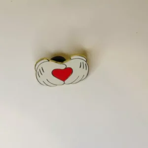 Walt Disney Mickey Mouse Red Heart Inside Hands Lapel Shirt Hat Jacket
